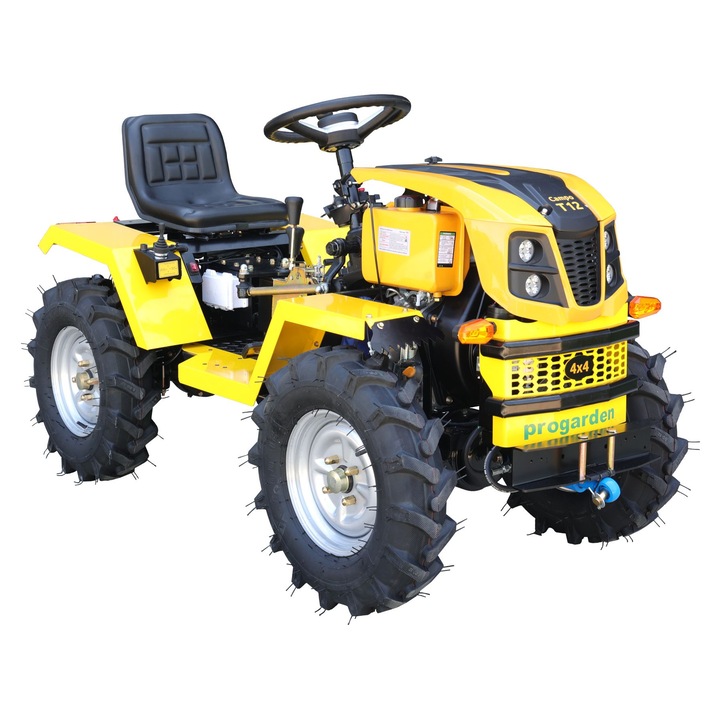 Minitractor ProGARDEN Campo T12 V25.1, 4x4, 12CP, diesel, hidraulica fata-spate, roti 6.00-12