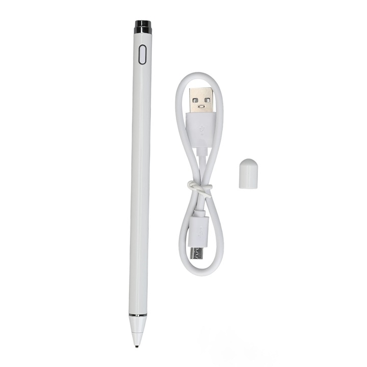 Stylus activ capacitiv Zeaicos, varf fin 1-2mm, compatibilitate universala, design subtire, usor