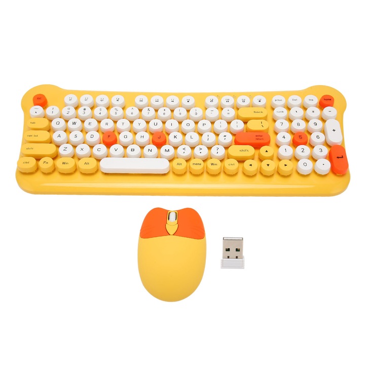 Set tastatura si mouse wireless 2.4GHz pentru Windows