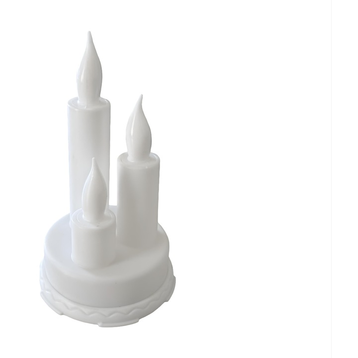 Lumanari LED Cromate Decorative – Set 3 cu efect flacara, lumina calda – Home & Christmas Decor