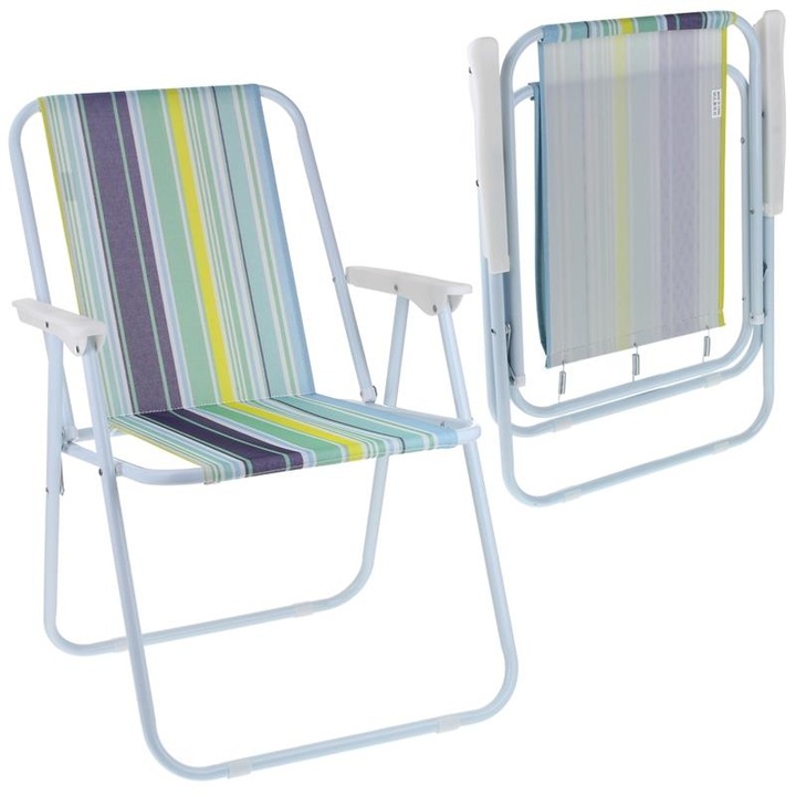 Scaun de camping pliabil cu spatar, camping, gradina, plaja, puternic