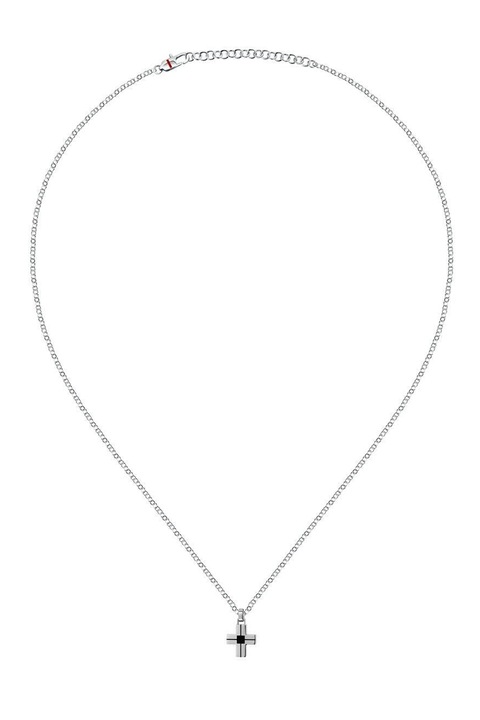 Sector, Rozsdamentes acél nyaklánc kereszt alakú medállal, Ezüstszín