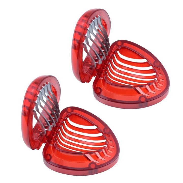 Set 2 cutite de bucatarie mini, inox, rosu