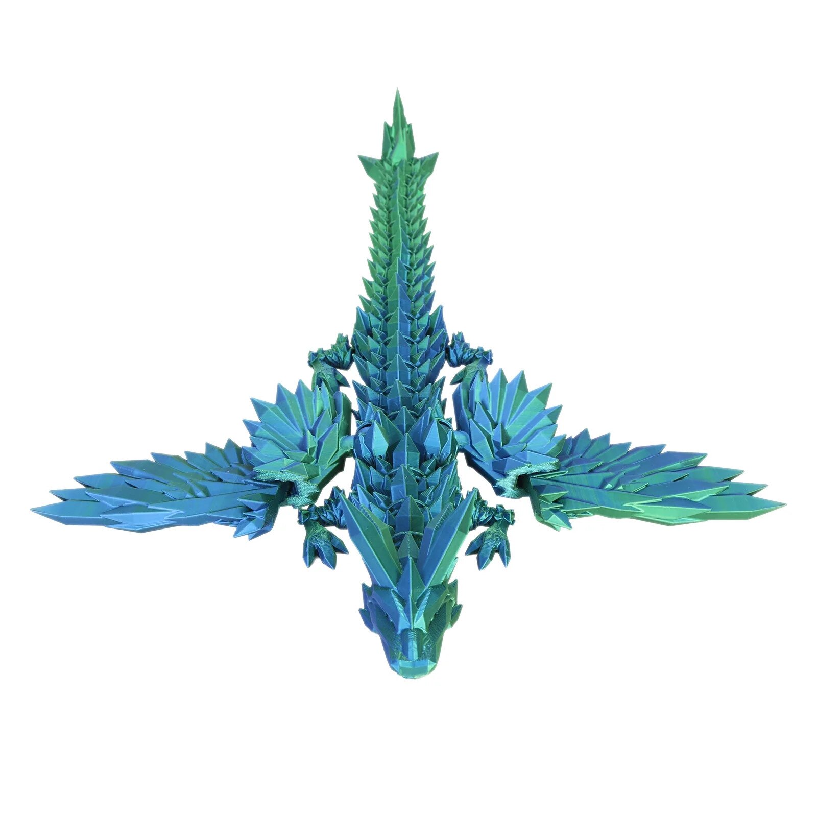 Figurina dragon articulat 3D, Fokelyi, 45cm, verde, jucarie pentru
