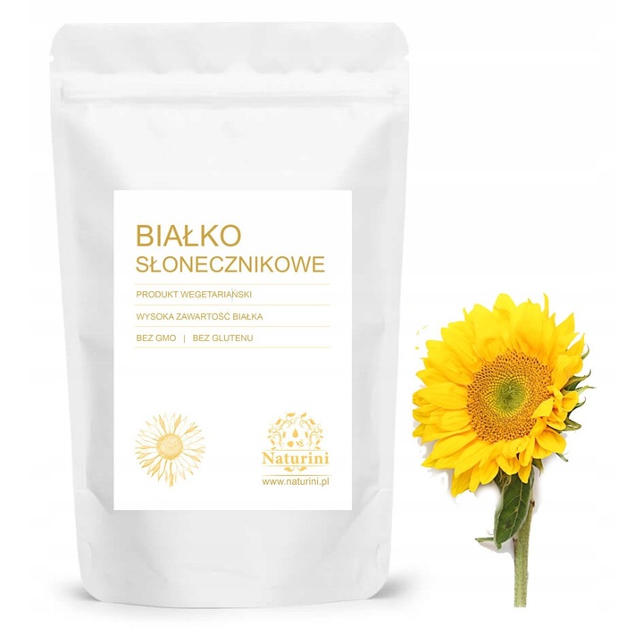 Pudra de proteine din floarea-soarelui, naturala si vegetala, bogata in fibre, 200 g