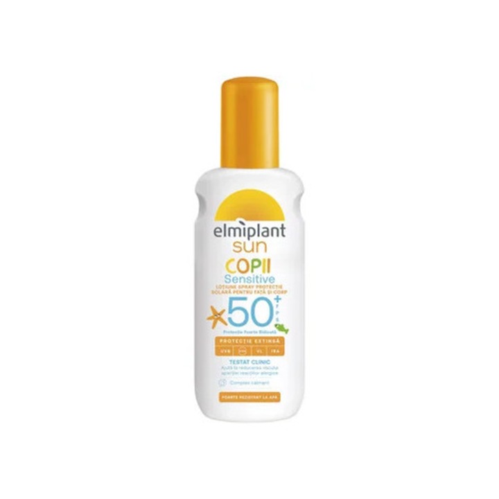 Spray protectie solara cu SPF50 pentru copii Sun Kids Sensitive Sun, Elmiplant, 200ml