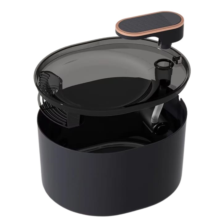 Sistem inteligent de hidratare pentru caini si pisici, 3L, ultra-silentios, cu filtrare cu carbune activ, recirculare continua, alimentare USB – apa curata non-stop pentru animale de companie