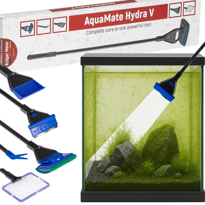 Ракета и чистачка за аквариум, Kruger Meier AquaMate Hydra V, 5 в 1