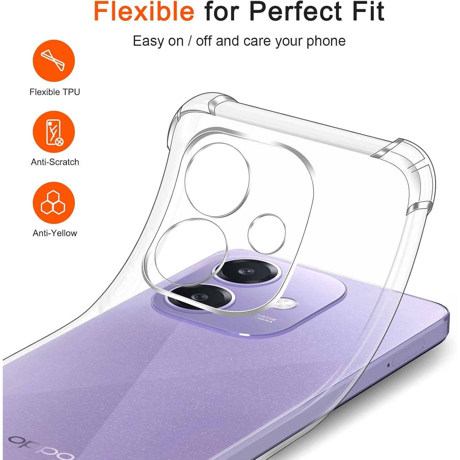 Husa Anti soc, transparenta compatibila cu Oppo A40 4G