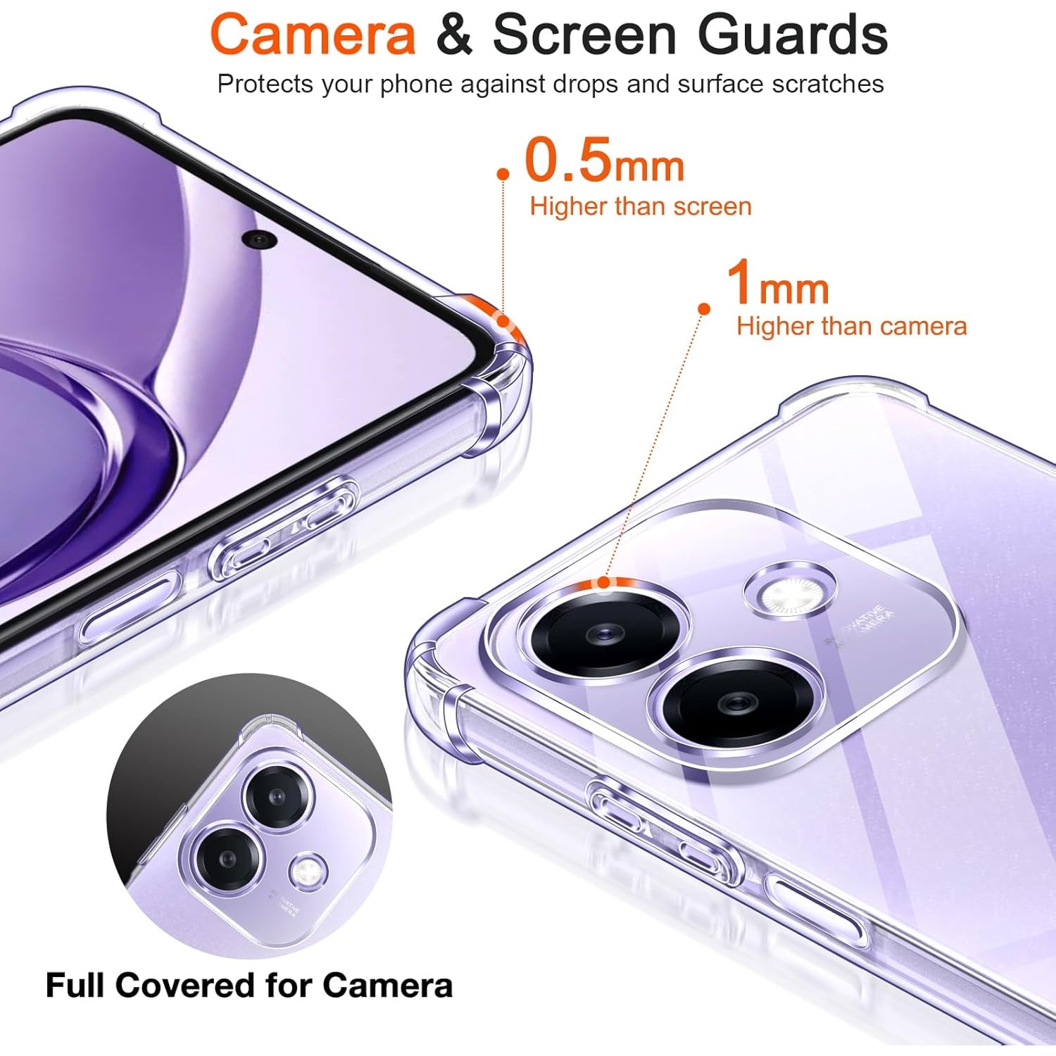 Husa Anti soc, transparenta compatibila cu Oppo A40 4G