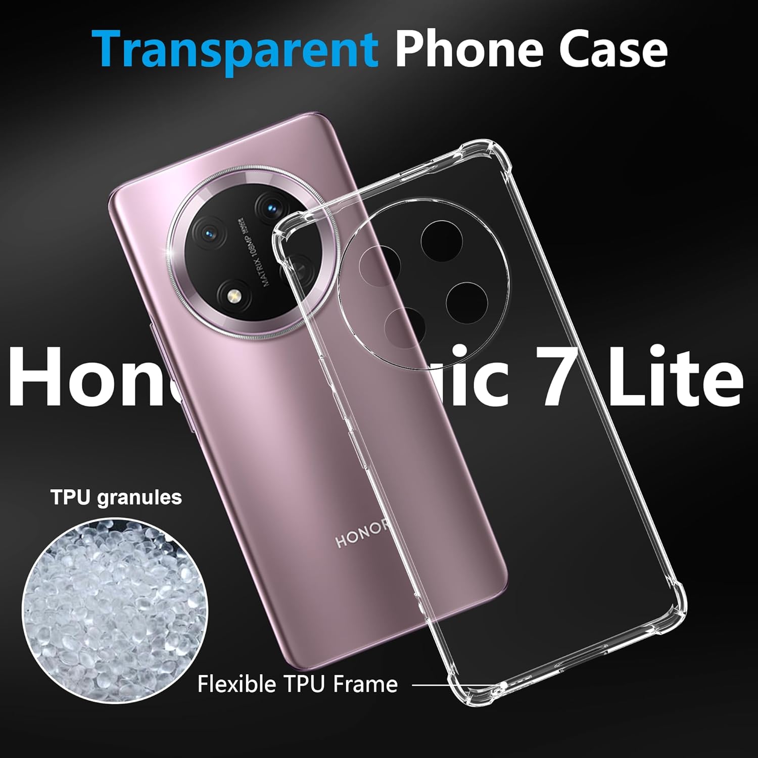 Husa Anti soc, transparenta compatibila cu Honor Magic 7 Lite