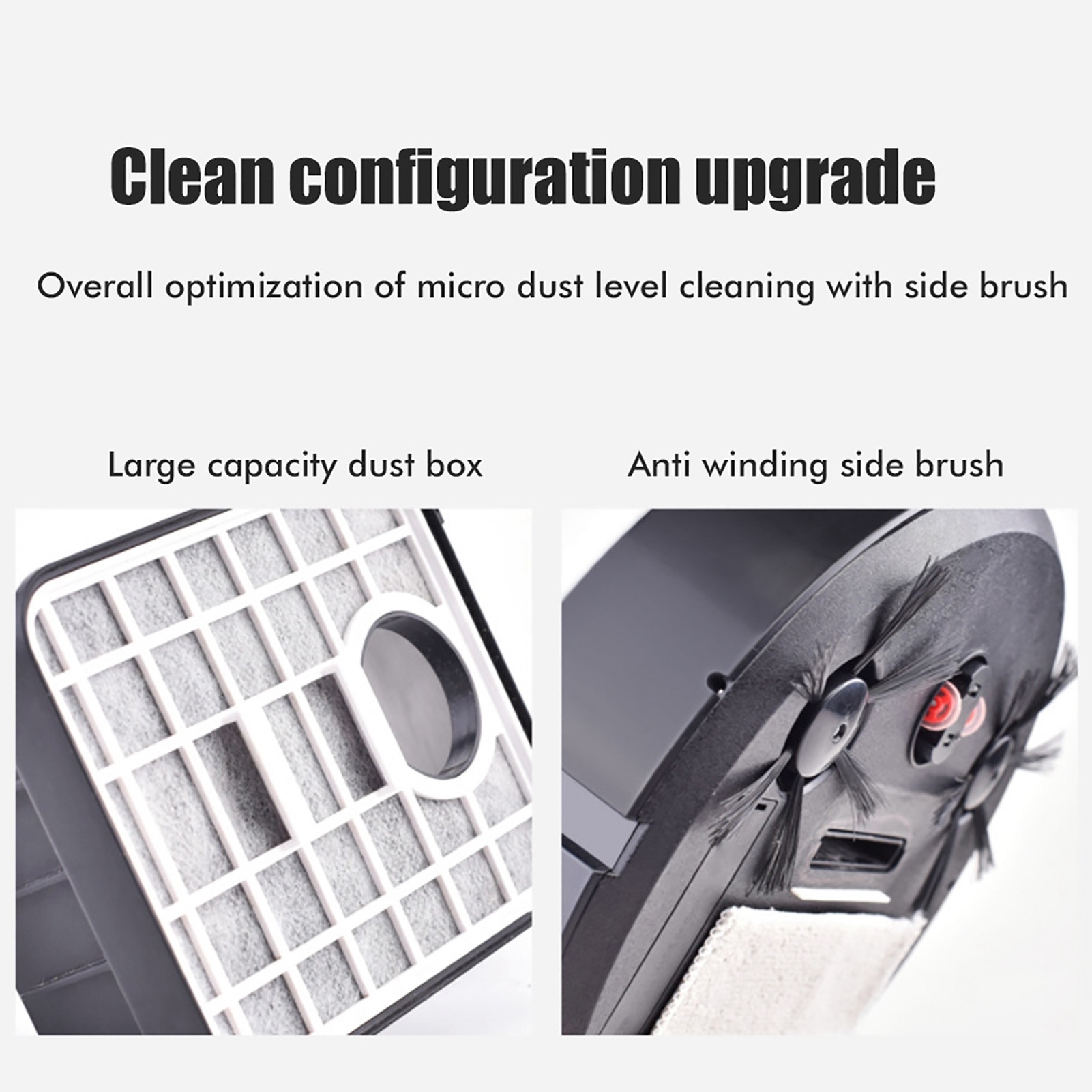 Aspirator robot automat 3-in-1, putere 1800 Pa, autonomie 90 min, compact 68 mm, negru