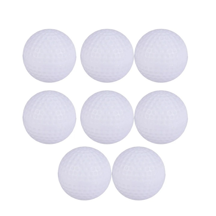 Set 8 mingi golf antrenament YANYXR, spuma, alb, 41mm