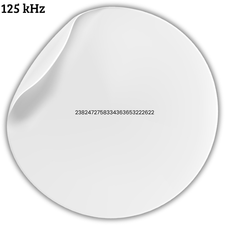 Autocolant de acces S1, Spreest, RFID ID UNIC 125kHz, Alb