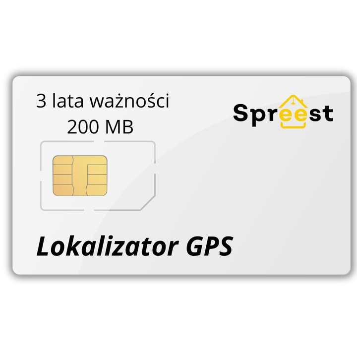 Предплатена SIM карта за GPS тракер Spreest® – 3 години валидност + 200 MB данни, глобално покритие в 168 държави, включена конфигурация, за мониторинг на автомобили / автопаркове / стоки