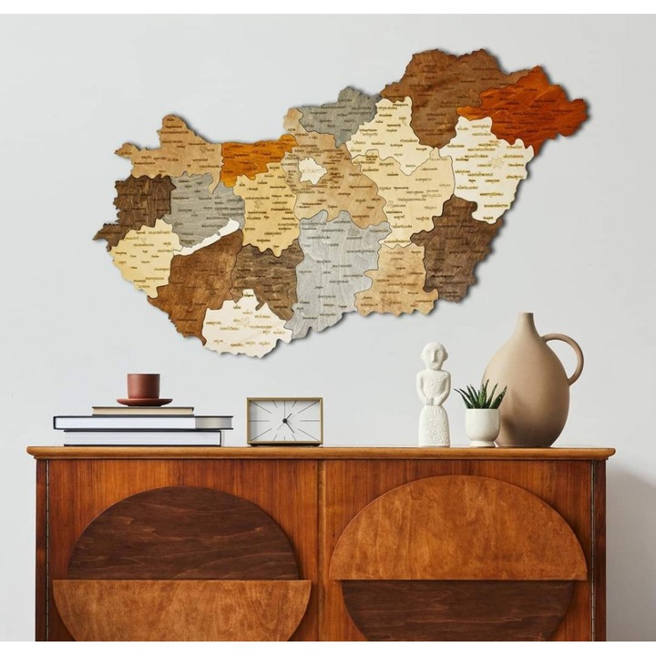 Fa Magyarország 3D Puzzle Fali Dekoráció 100 cm x 62 cm