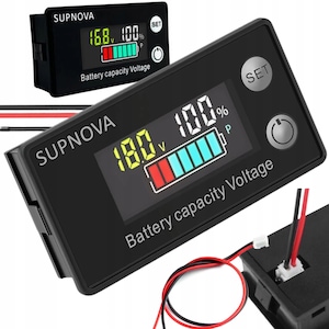 Indicator de încărcare acumulator universal 8-100V, Li-Ion Pb, compact, negru