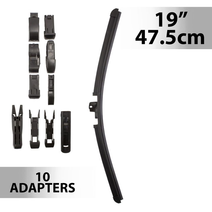 Professzionális ablaktörlő 19"/47,5 cm - multiadapter - Carguard - Gabiano