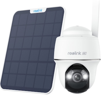 Camera supraveghere rotativa Reolink Go PT Ultra G440 4G LTE PT cu panou solar Reolink , 8 MP, IR/lumina alba 10 m, PIR 10 m, acumulator 6000 mAh, microfon si difuzor, slot card, detectie om/vehicul/animal, vizualizare de pe telefon