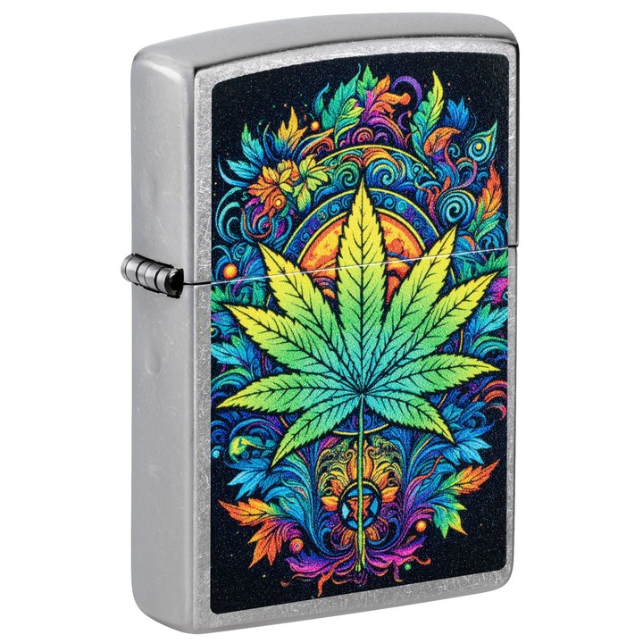 Bricheta Zippo 46575 Vibrant Colors Cannabis Leaf