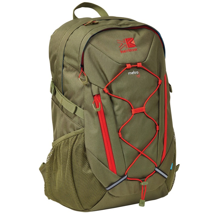 Karrimor Metro 30l-es hátizsák, khaki színű, 48x35x13cm, kényelmes hordozórendszerrel, laptop rekesszel