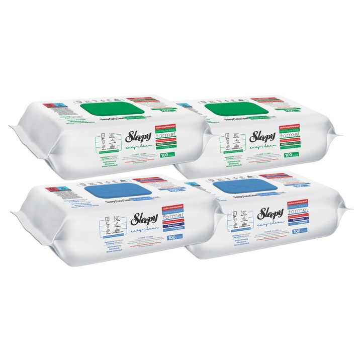 PACHET - 4 X Servetele Umede Sleepy Easy Clean Multisuprafete, 100 Buc