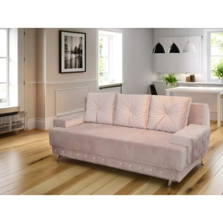 Canapea extensibilă 210x90cm, textil, brațe detașabile