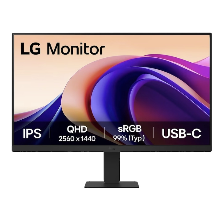 LG 24U631A-B 23,8"-os IPS LED monitor, QHD 2560 x 1440, HDMI, 100 Hz, 5 ms, fekete