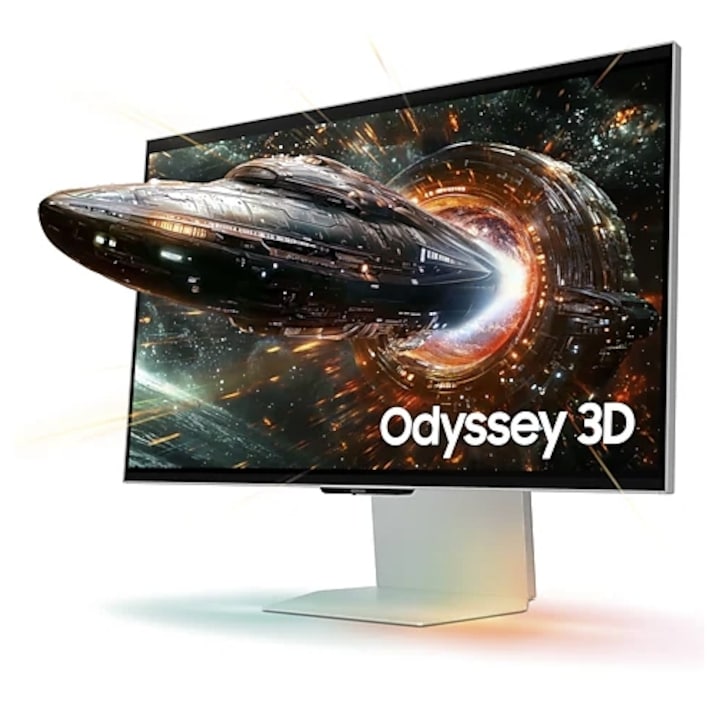 Monitor IPS LED Samsung Odyssey 3D G9 27" LS27FG900XUXEN, UHD 3840 x 2160, HDMI, DisplayPort, Hangszórók, Pivot, 165 Hz, 1 ms Ezüst