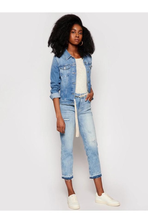 Pantaloni denim Desigual 21SWDD46, Albastru, XS