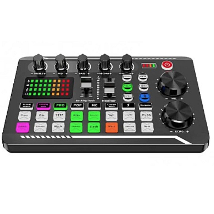 Live Q SK7 hangkártya podcast audiokeverővel és hangváltóval