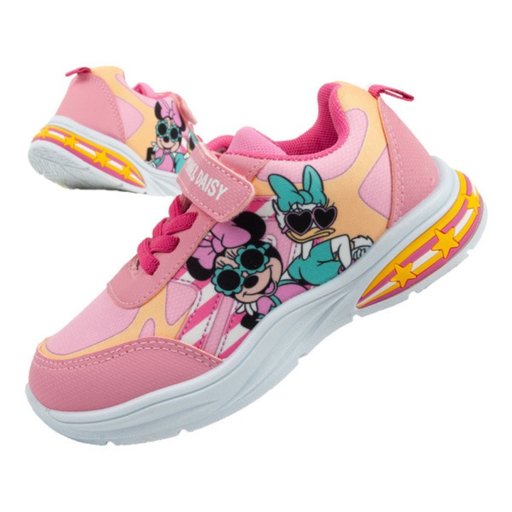 Pantofi sport pentru copii Leomil [DM011005] Minnie Mouse LED, roz, Roz