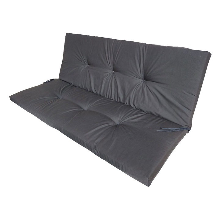 Възглавница за люлеещ се стол, 3-местен, антрацит, 132 x 45 см