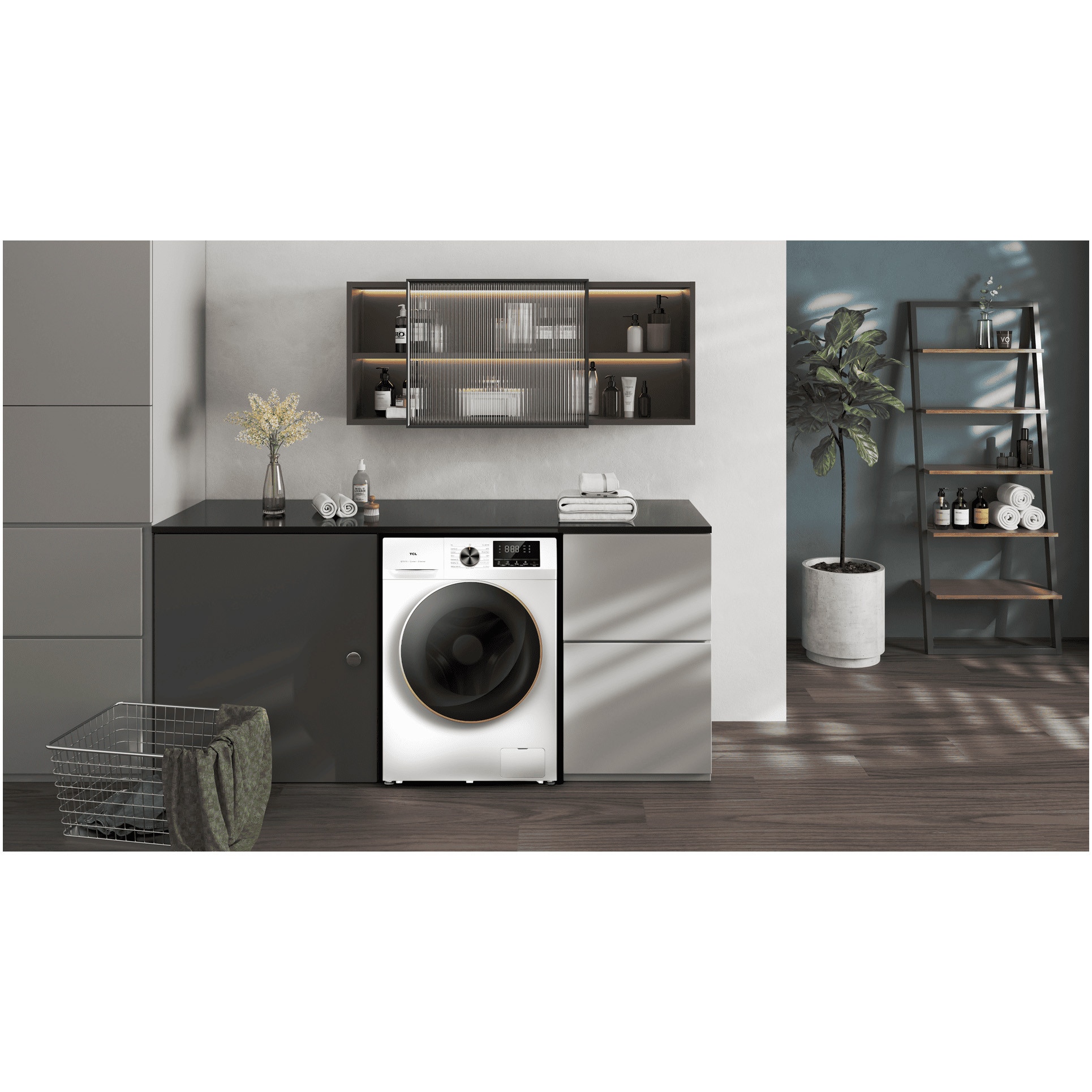 Masina de spalat rufe cu uscator TCL CP1012WA0, 10 kg Spalare, 6 kg Uscare, 1200 rpm, Clasa A, Motor Direct Drive, Display LED,Steam Wash, Drum Clean, 24 Hour Delay, Honeycomb Drum, Quick Wash 15 min, Add Garment, 15 Programe,Alb