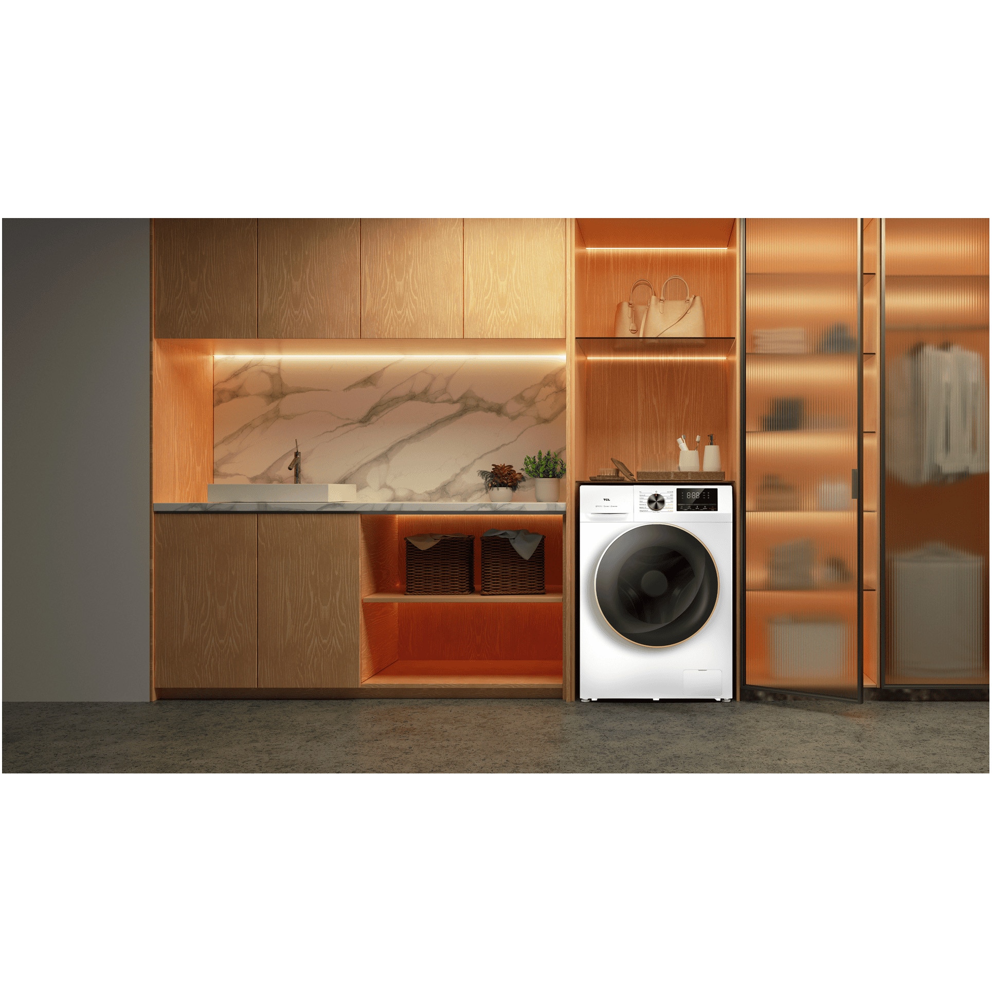 Masina de spalat rufe cu uscator TCL CP1012WA0, 10 kg Spalare, 6 kg Uscare, 1200 rpm, Clasa A, Motor Direct Drive, Display LED,Steam Wash, Drum Clean, 24 Hour Delay, Honeycomb Drum, Quick Wash 15 min, Add Garment, 15 Programe,Alb