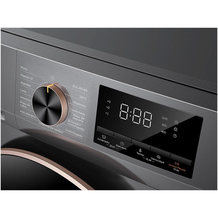 Masina de spalat rufe TCL FP1012SA0, 10 kg, 1200 RPM, Clasa A, BLDC Inverter Motor, Steam Wash, Drum Clean, 24 Hour Delay, Honeycomb Drum, Quick Wash 18 min, Add Garment, 16 Programe, Argintiu