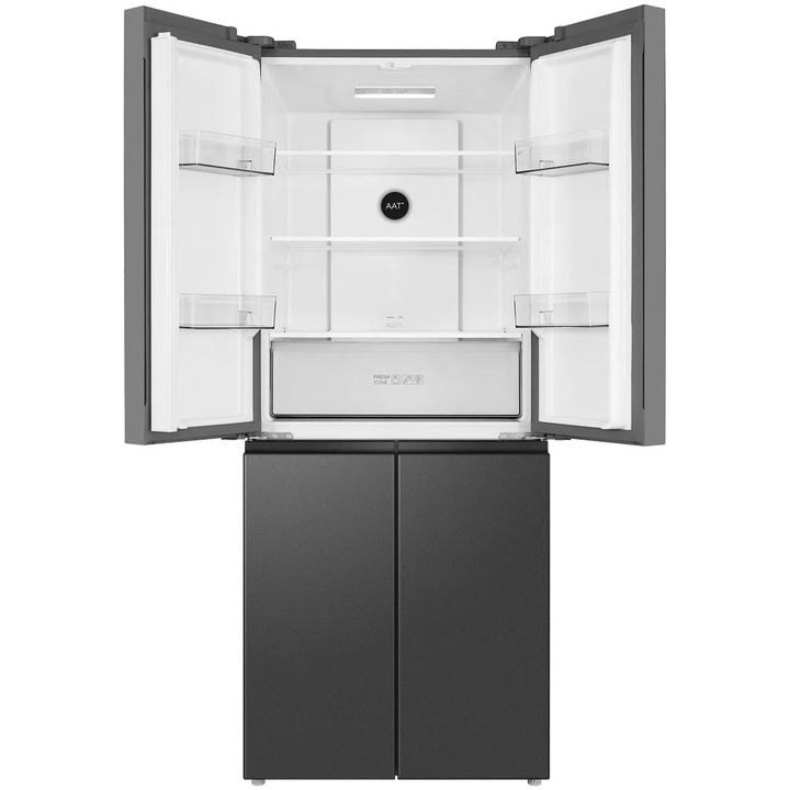 Side by Side TCL RP400CSE0, 393 L, Total No Frost, Compresor Inverter, Touch Control Digital Display, Multi Air-Flow, 4 usi, Clasa E, Gri