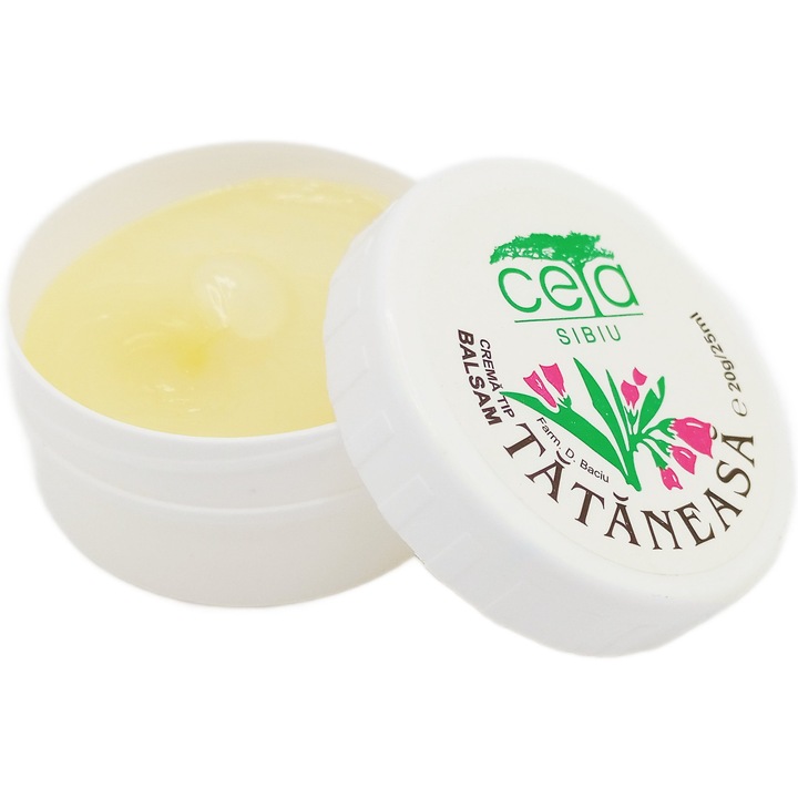 Crema tip balsam cu extract de Tataneasa, reteta traditionala Farm. D. Baciu, 25ml, Ceta Plafar Sibiu