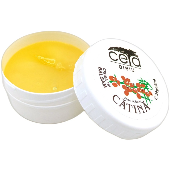 Balzsamszerű krém teljes homoktövis kivonattal, Farm. D. Baciu, 25 ml, Ceta Plafar Sibiu