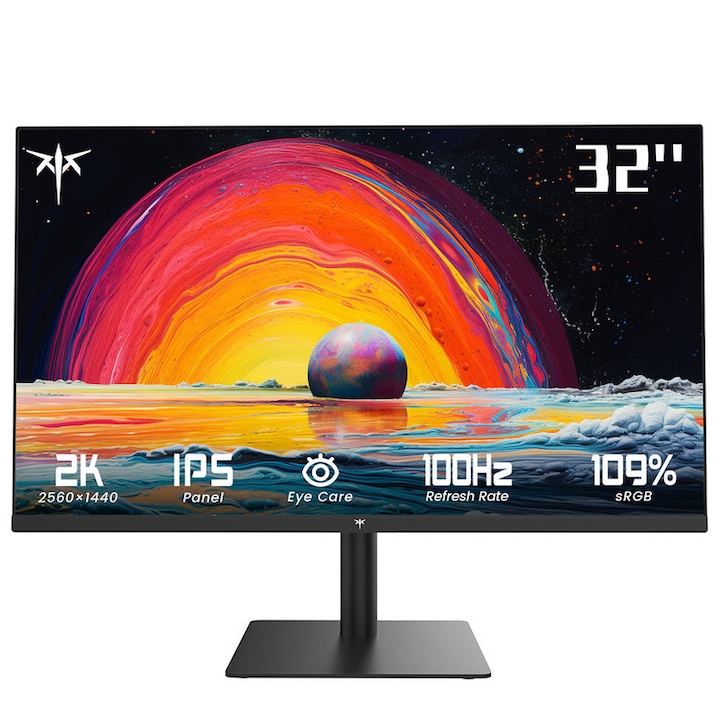 Монитор KTC H32T13 Настолен гейминг 32 инча WQHD 100Hz, 2560x1440, Low Blue Light, 2xHDMI, 1xDP