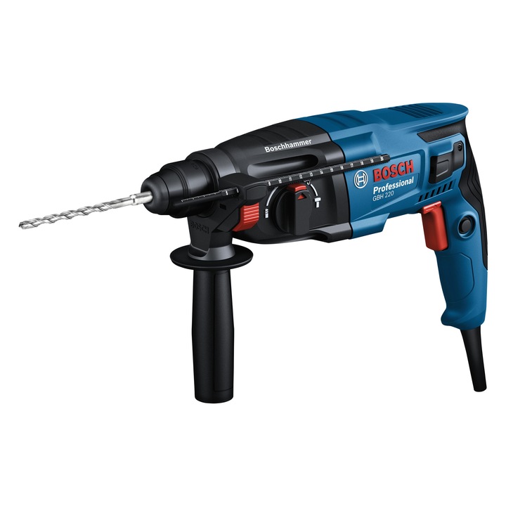 Ciocan rotopercutor Bosch Professional GBH 220, 720 W, cu cablu, 2000 rpm, SDS Plus, cu valiza