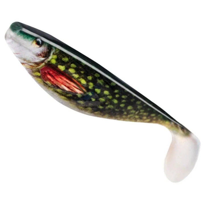 Примамка Soft Shad Delphin Bomb Hypno 3D Pike, 13 см, 2 бр./пакет. Шад за щука и бяла риба, здрава гума, естествено движение, силни вибрации