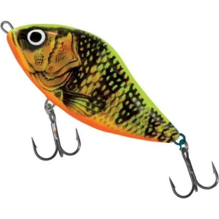 Vobler Salmo Slider Sinking SD7S GFP, 7cm, 21gCaracteristici: Tip Vobler Slider, Model Sinking, Evolutie Spinning/Trolling 1m/0.5m, Lungime 7cm, Greutate 21g, Ancore 2x VMC Nr. 4, Culoare GFP