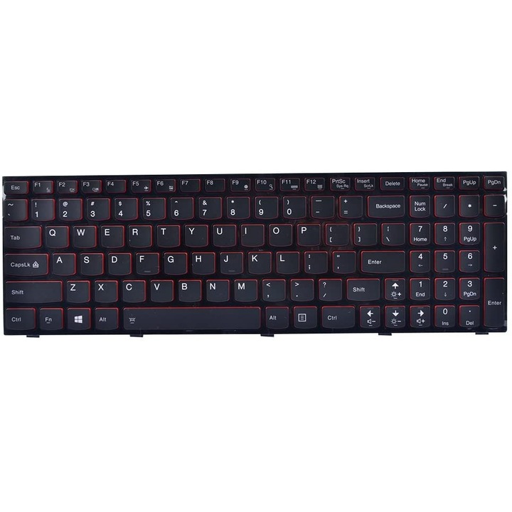 Премиум клавиатура за лаптоп, съвместима с LENOVO Y580 Y590 Y500 Y510N Y500N Y510P с осветена рамка