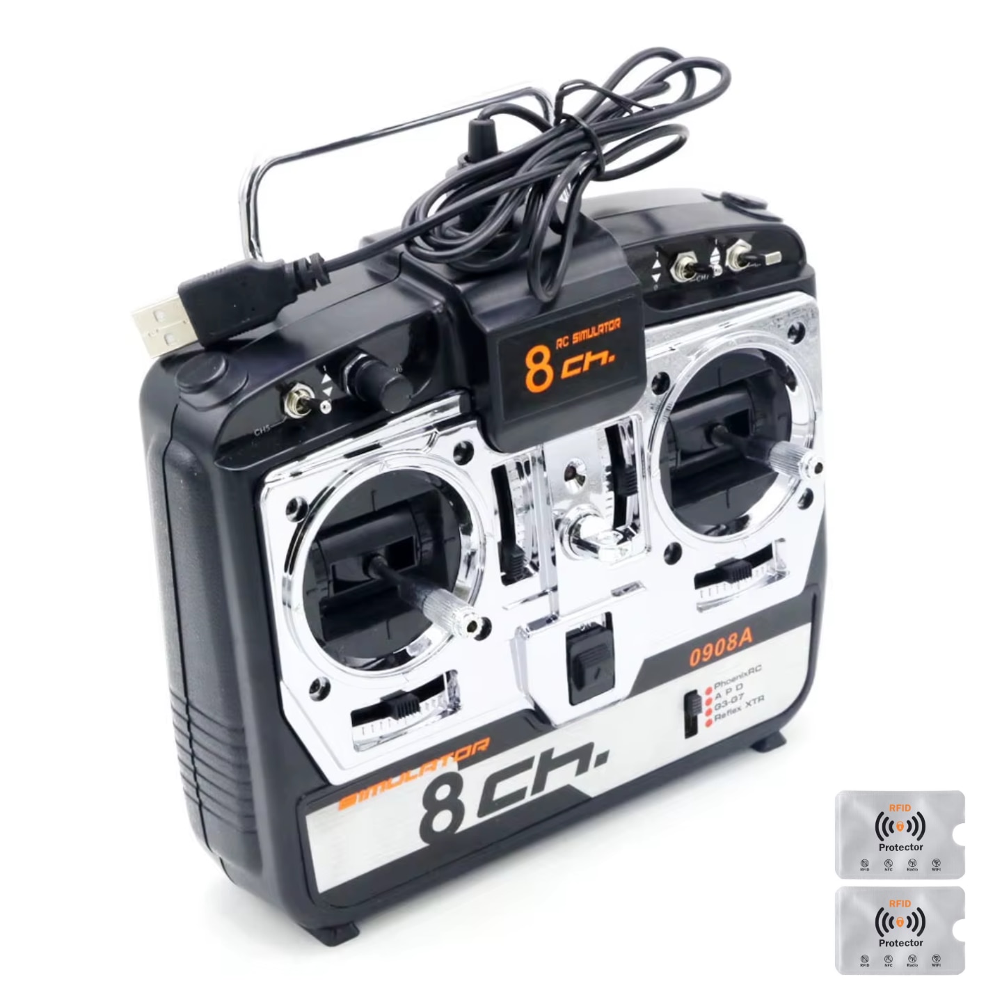 Controller RC Simulator USB PC Drone, 8 CH, Compatibil Windows ...