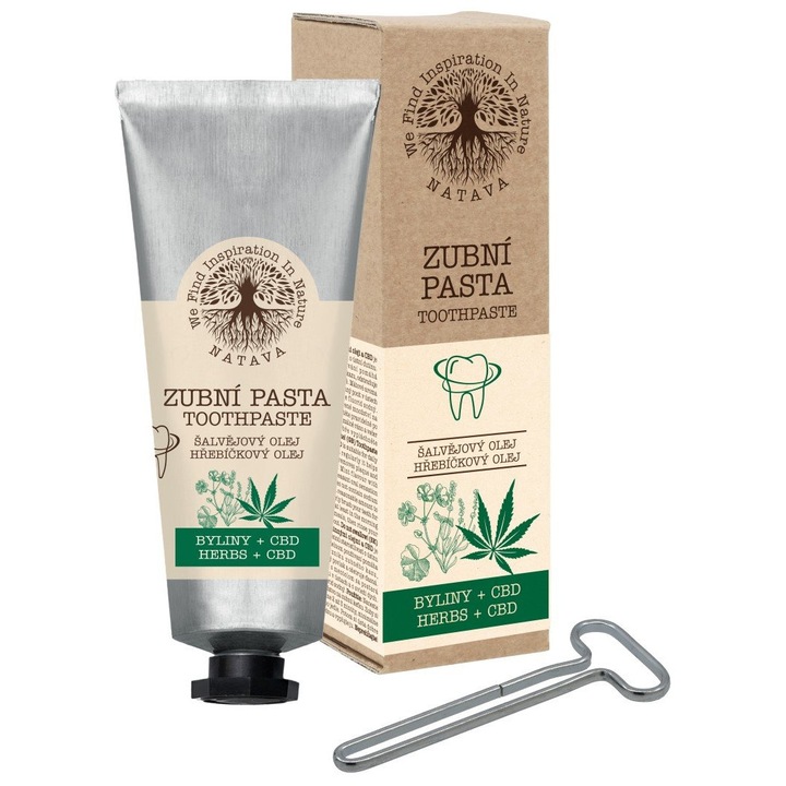 Паста за зъби Natava с билки и CBD, 80 г