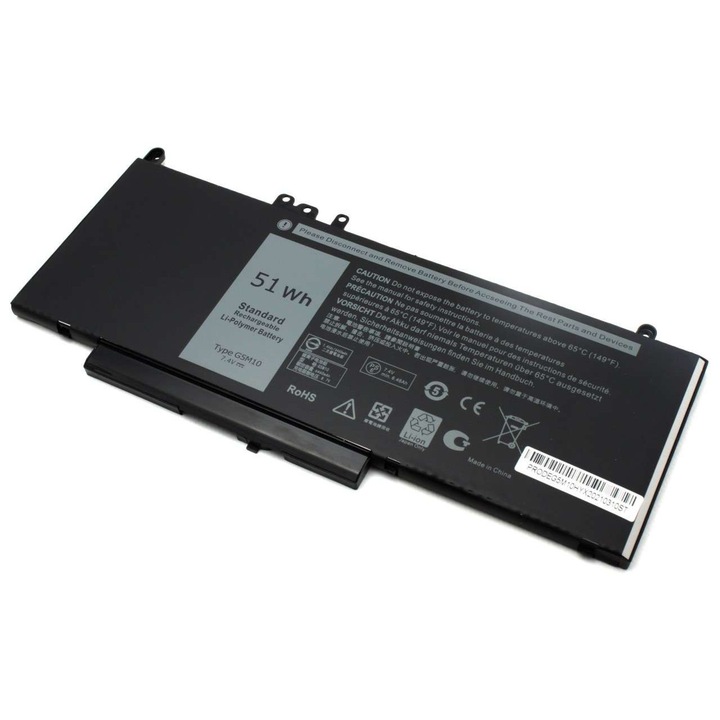 Akkumulátor Dell0WYJC2 51Wh, 6MT4T 51Wh, 7FR5J 51Wh, 8V5GX 51Wh, G5M10 51Wh, WYJC2 51Wh, Latitude 15 E5570 51Wh, Latitude E5270 51Wh