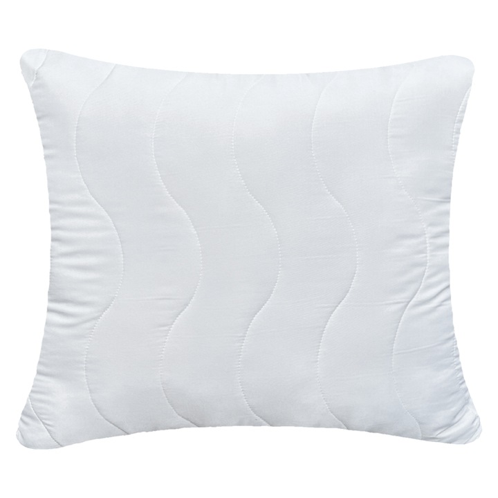 Perna antialergica WBM Sewing, 40x40cm, microfibra, umplutura siliconica, alb