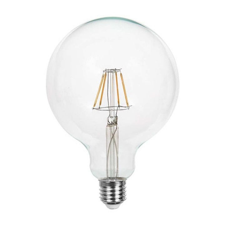 Крушка E27 g125 с LED нажежаема жичка 6w 3000k