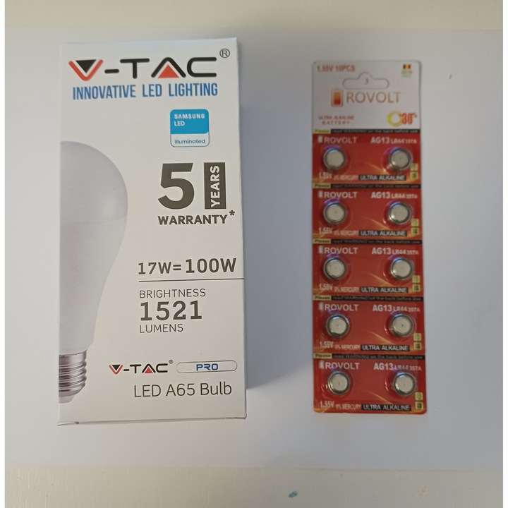 V-tac + крушка AG 13